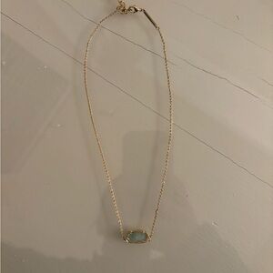 Kendra Scott Gold Necklace with Green Accent